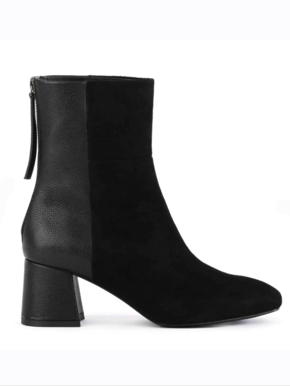 New! SEYCHELLES Uneasy Black Leather Suede Heeled Boots US 7.5 Anthropologie